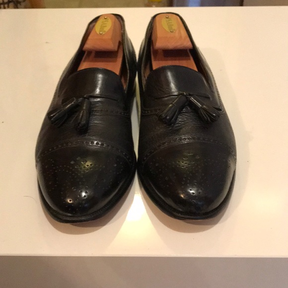 Mezlan black leather tassel loafers men’s 9 - Picture 3 of 6
